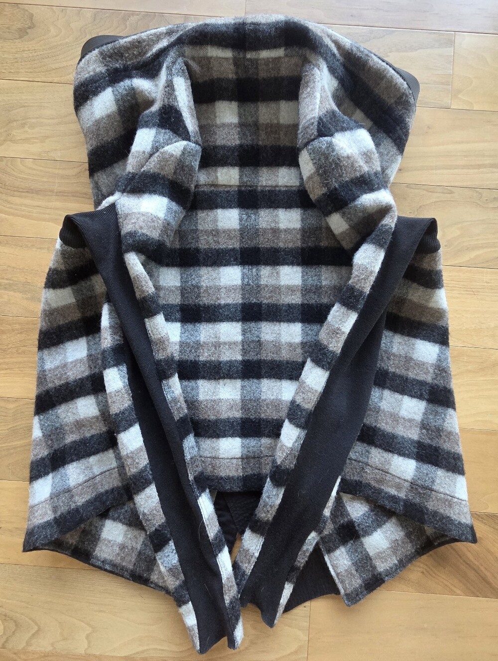 Rick Owens Exploder Check Drape Wool Jacket - Picture 9 of 13